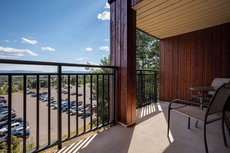 Step onto your private balcony and unwind in comfortable seating while taking in the expansive view of the surrounding area.