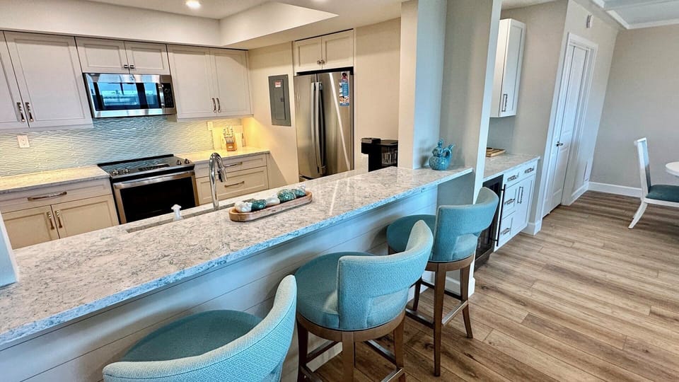 Bar seating for 3.
