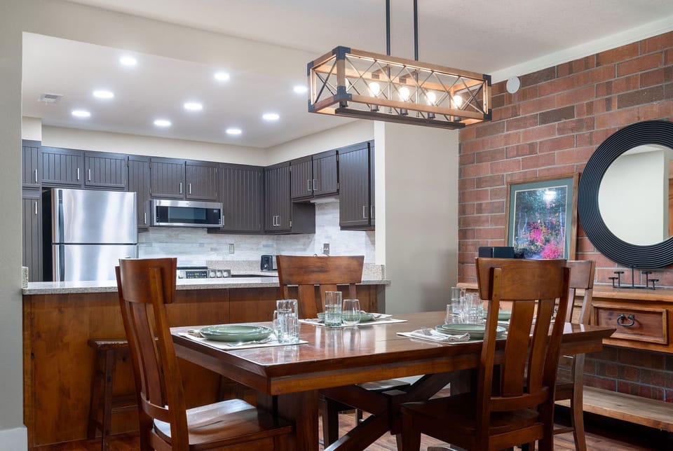 Dining and kitchen area