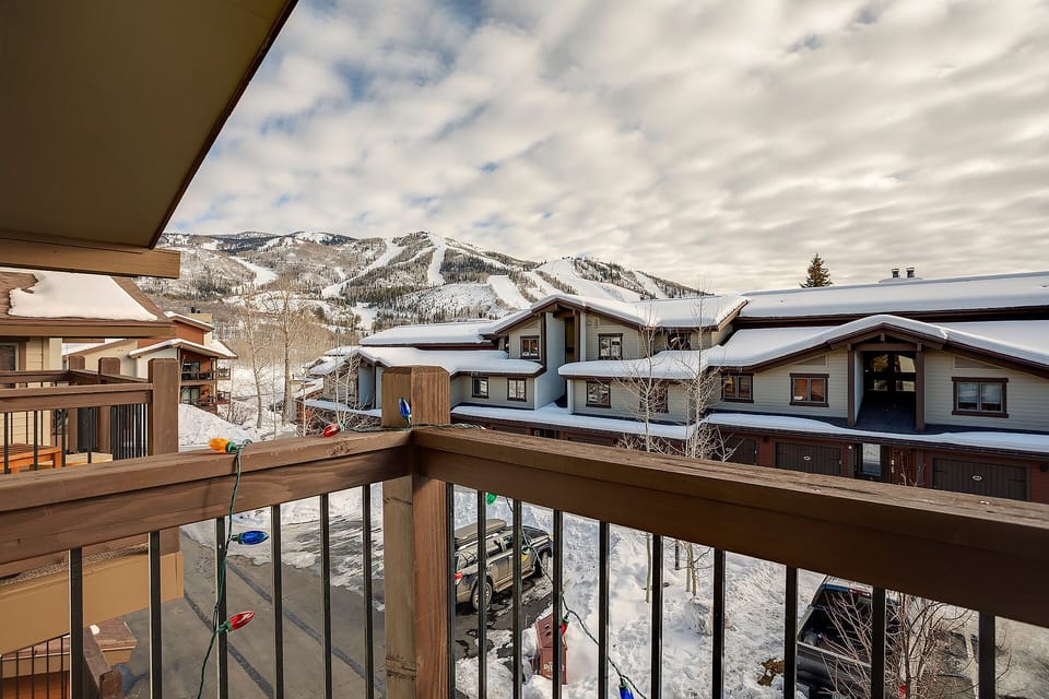 Stunning ski mountain views from your private balcony create the perfect alpine retreat backdrop for your winter getaway.