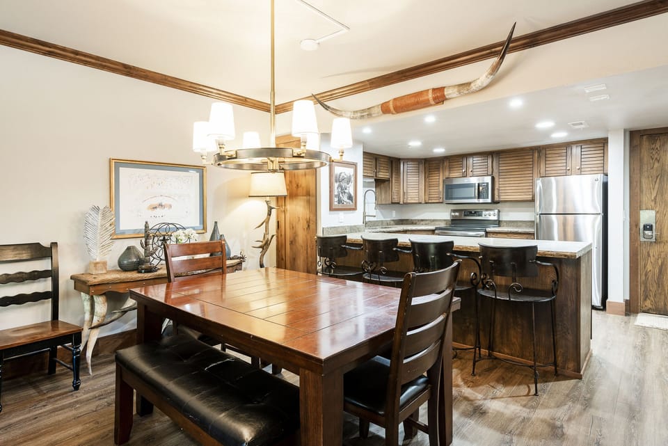 Dining table with seating for 6
