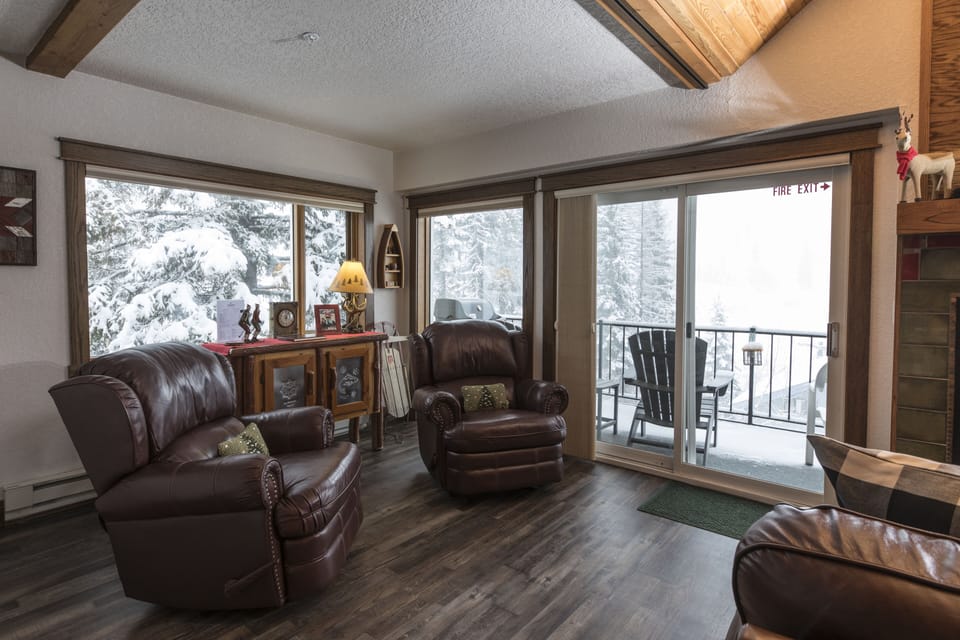 Lots of windows in the living room.