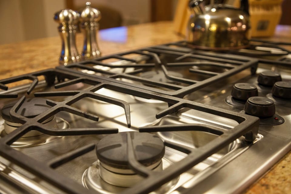 Your fully equipped kitchen features a professional gas stovetop, perfect for creating memorable meals during your stay.
