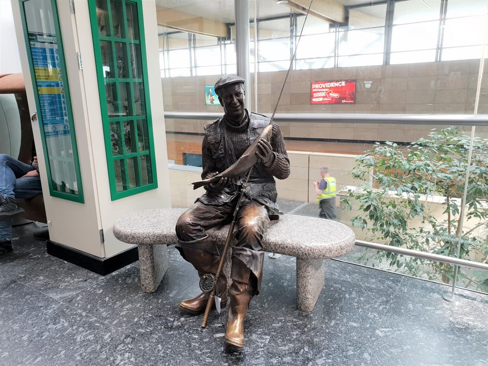 Jack Charlton at Cork airport