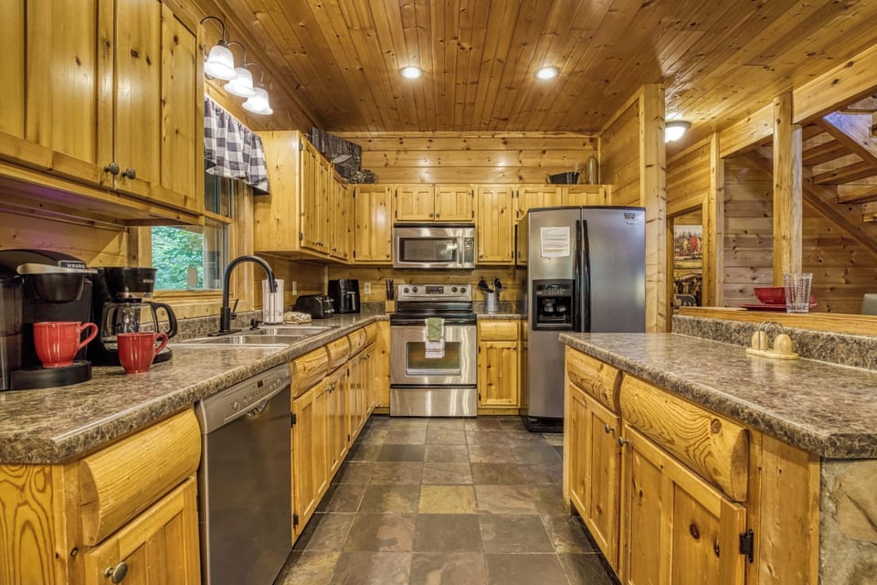 Fully Equipped Kitchen Stocked With All The Amenities You Need To Cook Meals!!