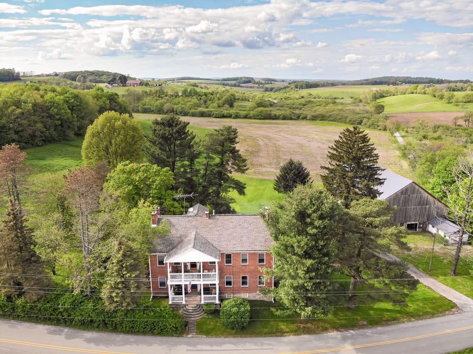 Aerial view of the property.