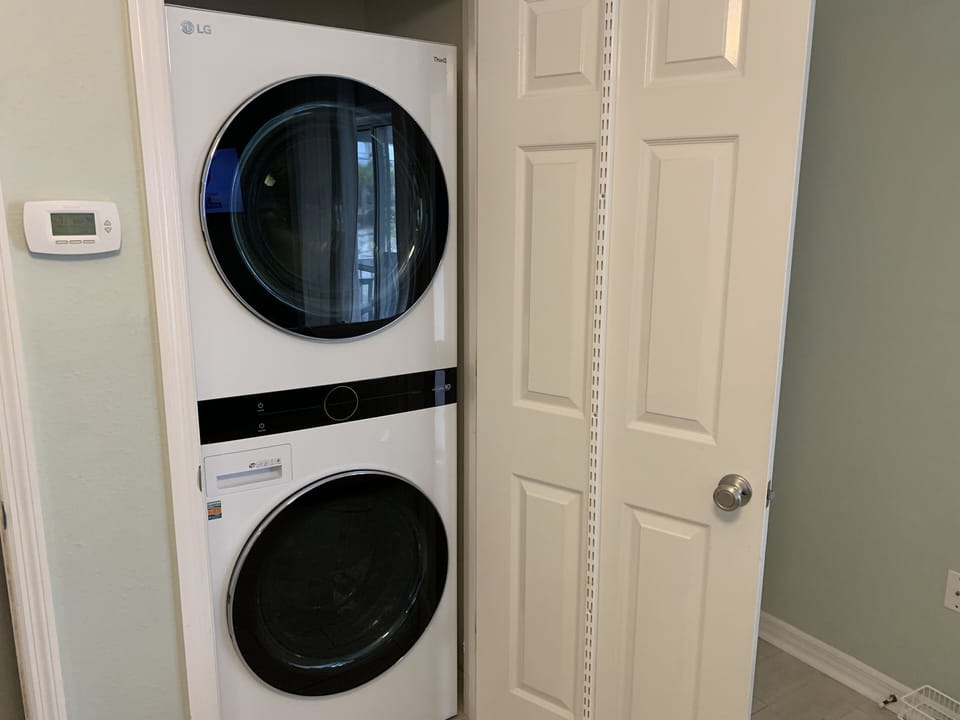 High Efficiency Washer and Dryer inside the condo