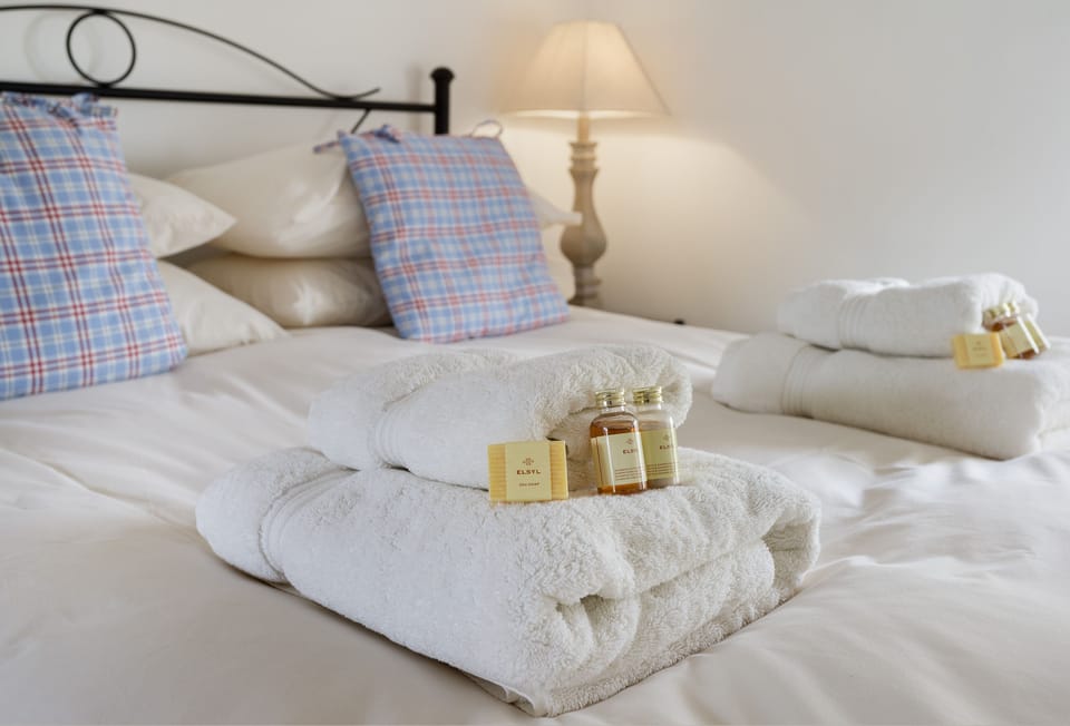 First floor: Bedroom two with a king-size bed