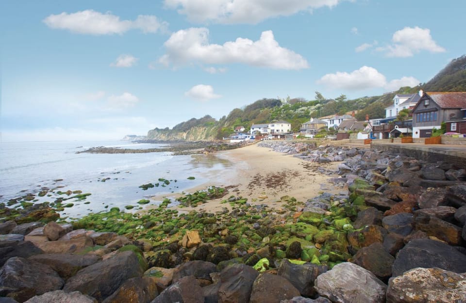 The secluded Steephill Cove is a five minute stroll away