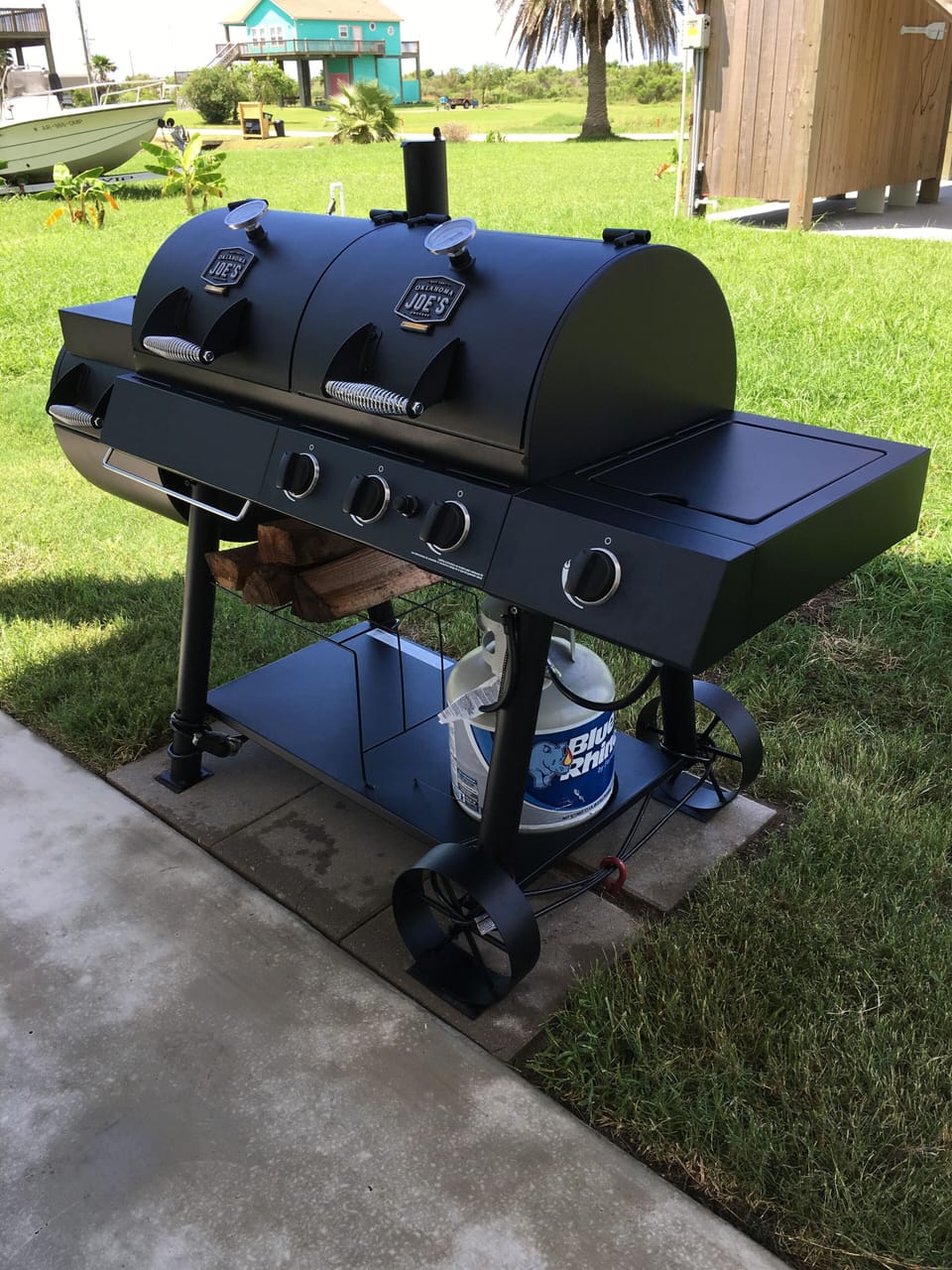 Grill with Smoker, Charcoal, Propane options
