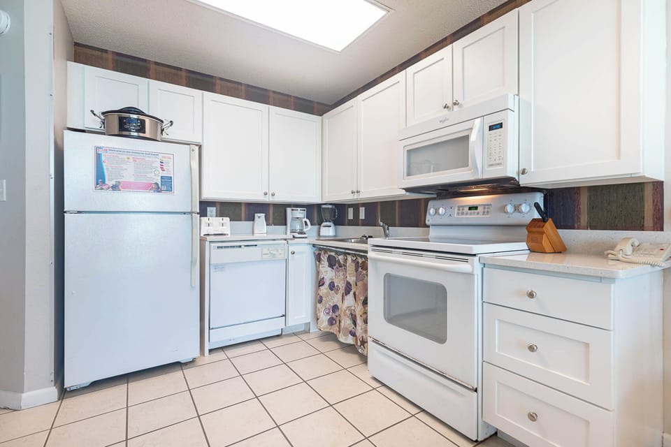 Upgraded kitchen with features that support guests with limited mobility such as lower counters and under-sink access