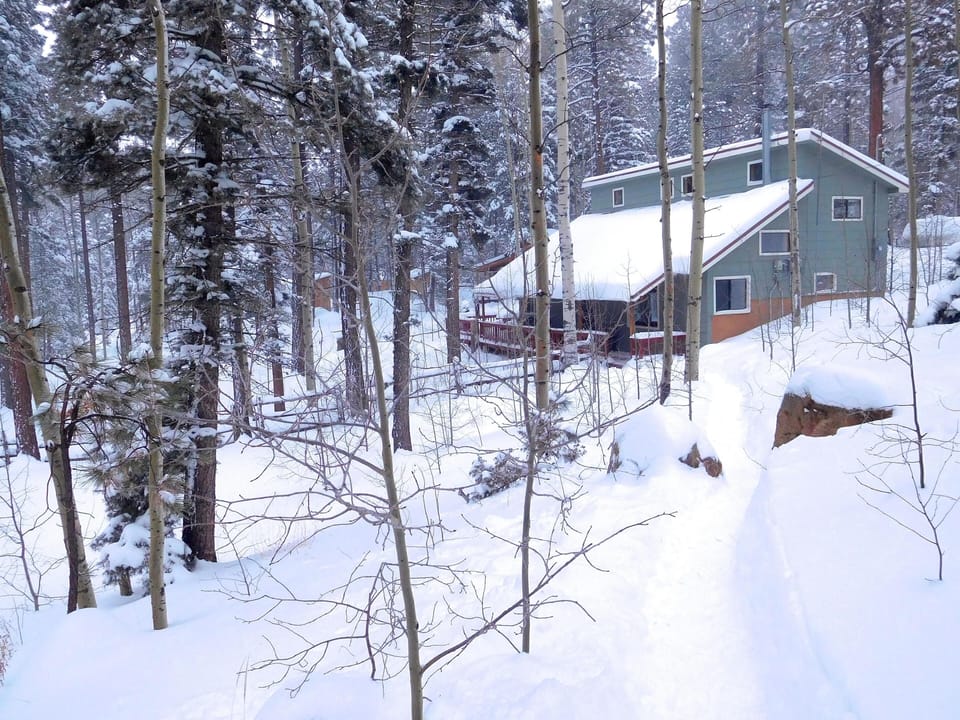 Winter Wonderland at The Alpaca Barnhaus. Relax by the wood-burning stove.