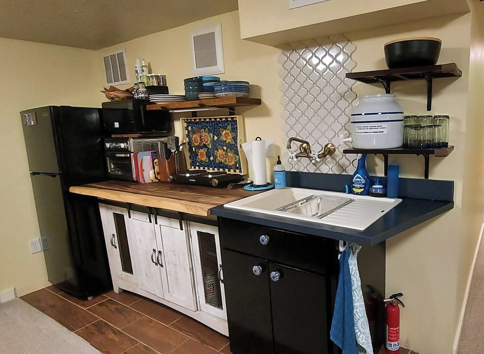 Large, nicely stocked kitchenette 