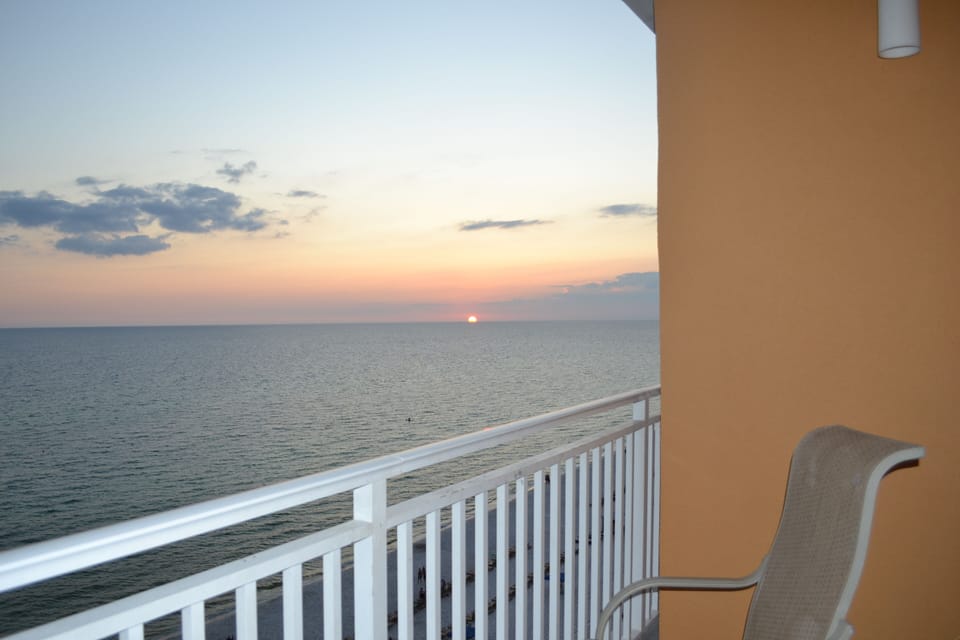 Beautiful view of sunset from the condo
