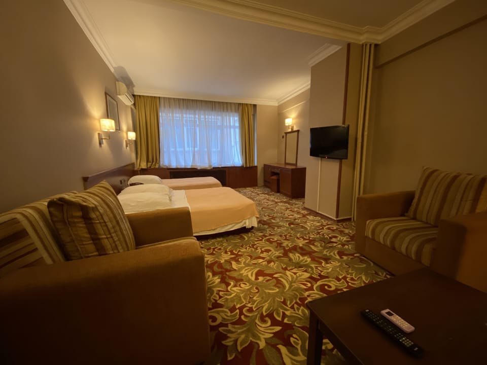 In-room safe, desk, cribs (free), WiFi (free)