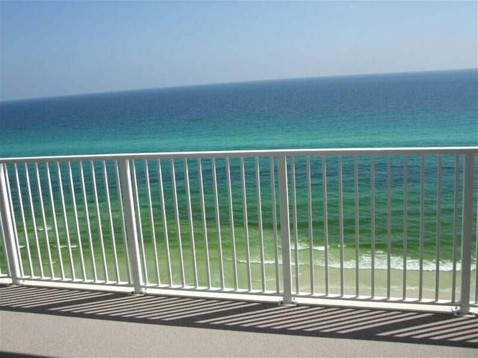 Enjoy the beautiful view from a very spacious balcony