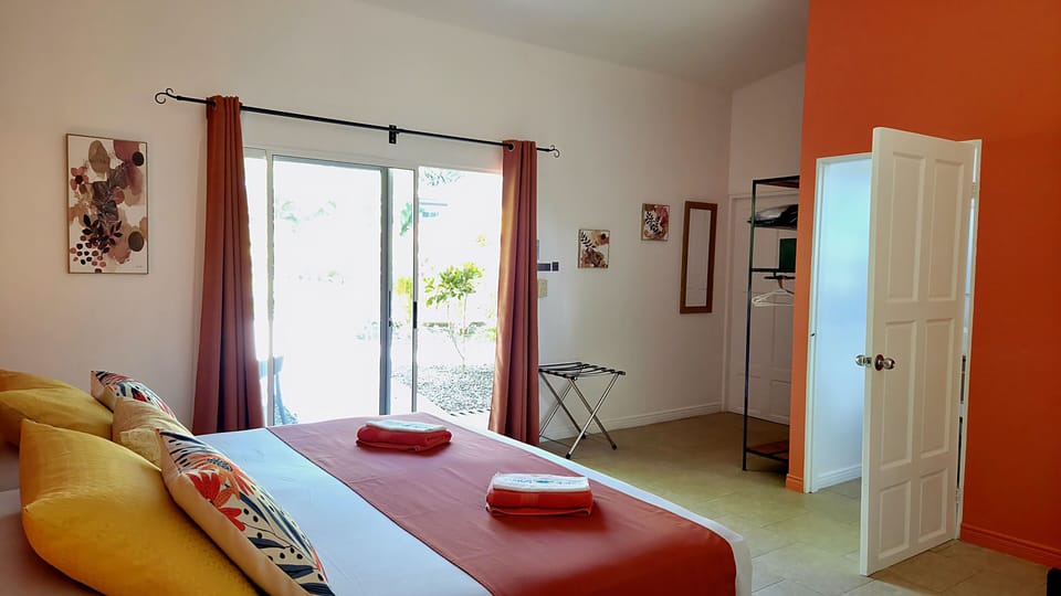 Triple Room, Ensuite, Garden View (Chambre N°1) | 1 bedroom, in-room safe, desk, blackout drapes