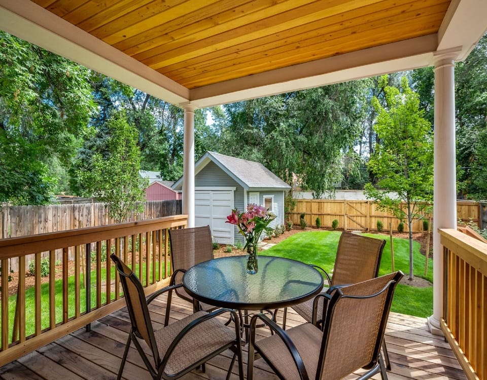 Lovely backyard deck