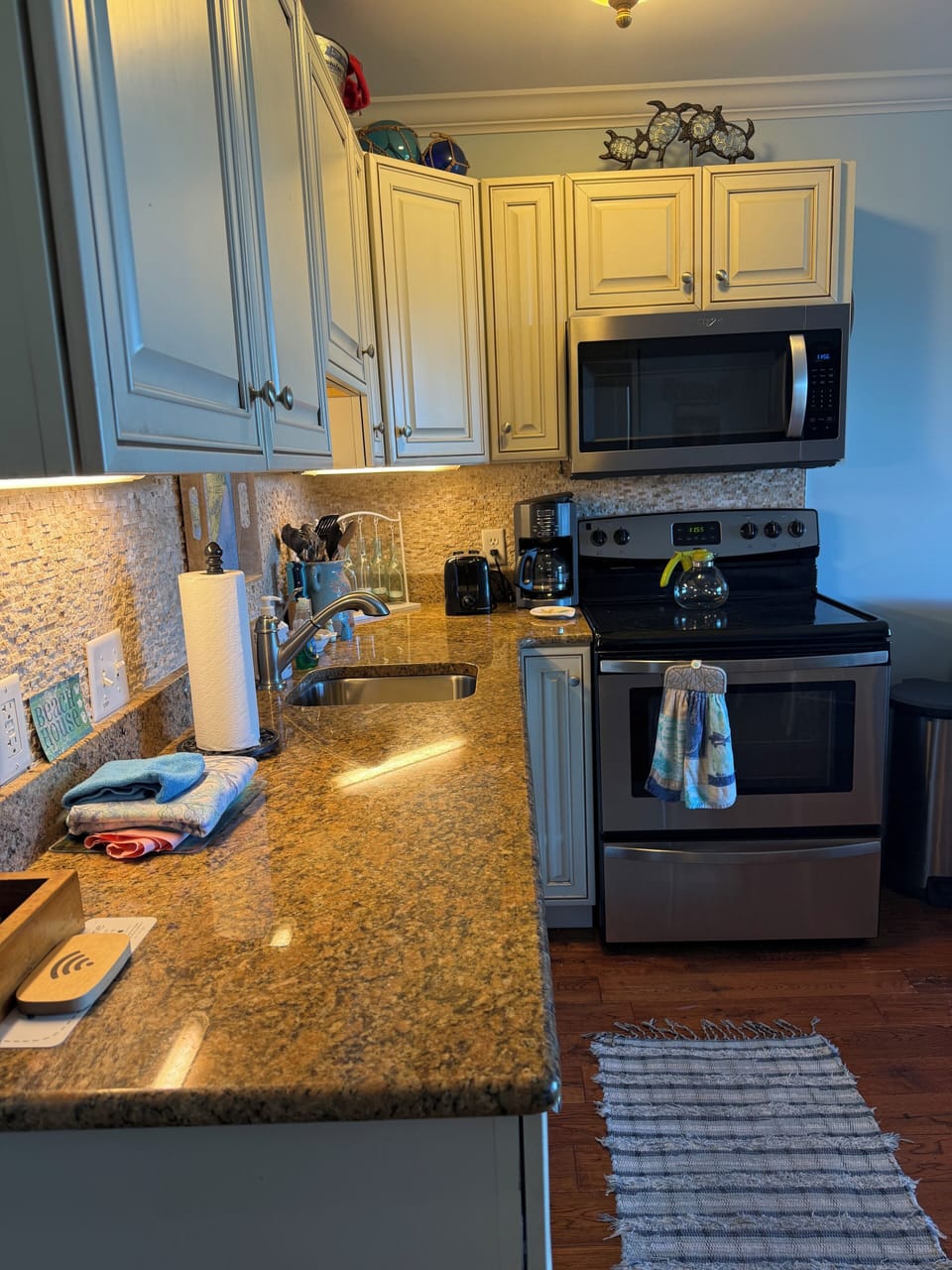Well stocked kitchen with pantry