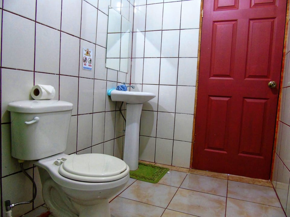 Shower, free toiletries, towels
