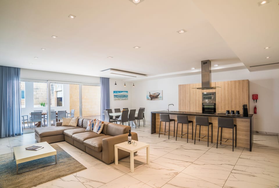 Kitchen, Living and Dining Area 