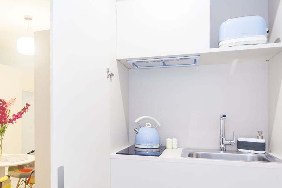 Suite, 2 Bedrooms (Cassiopea) | Private kitchen | Shared fridge, microwave