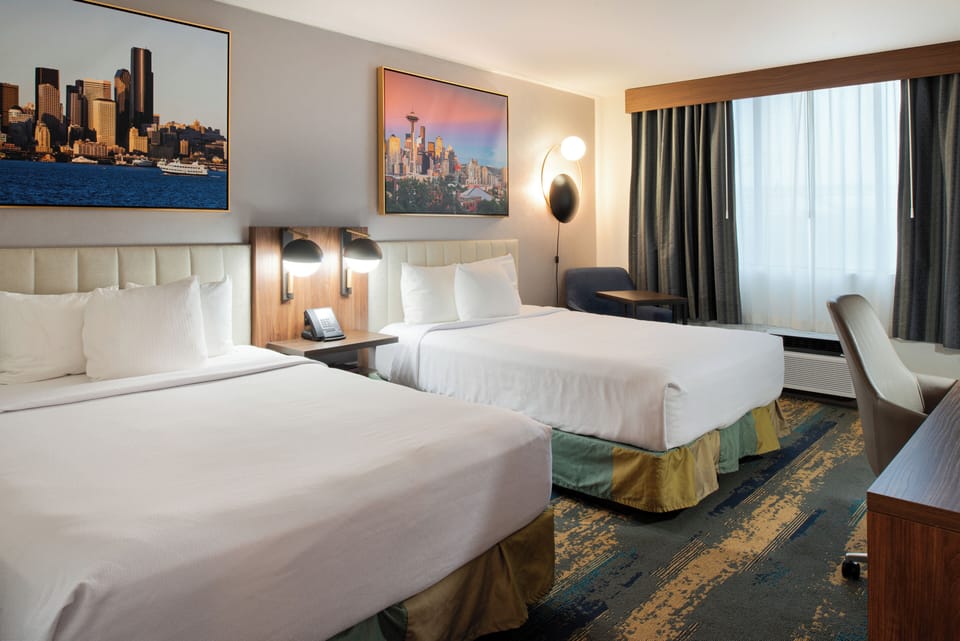 Room, 2 Double Beds, Non Smoking | Premium bedding, pillowtop beds, desk, blackout drapes