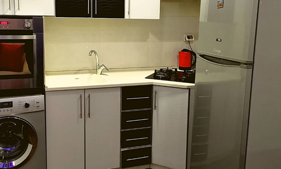 Deluxe Suite | Private kitchen | Fridge, coffee/tea maker, eco-friendly cleaning products