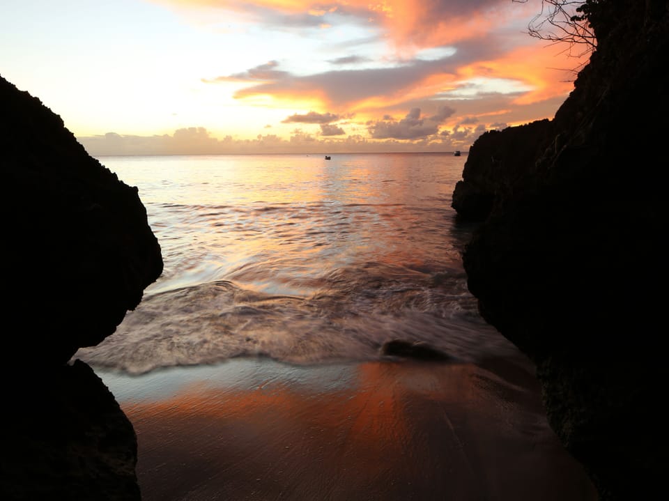 Experience the sunset from the villa or nearby Braddie's bar