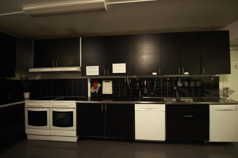 Shared fridge, microwave