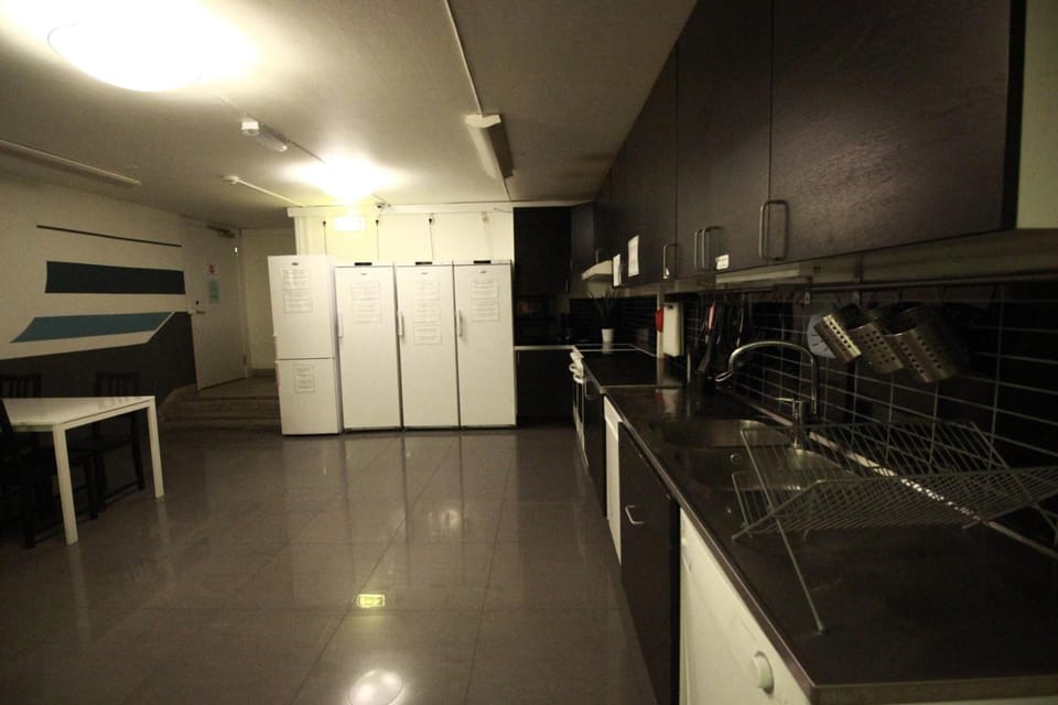 Shared fridge, microwave