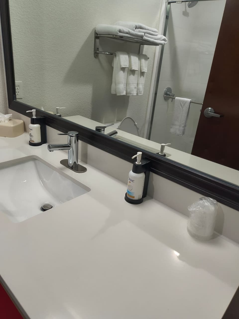 Free toiletries, hair dryer, towels