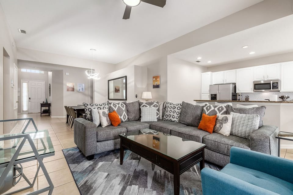 A large open floor plan throughout