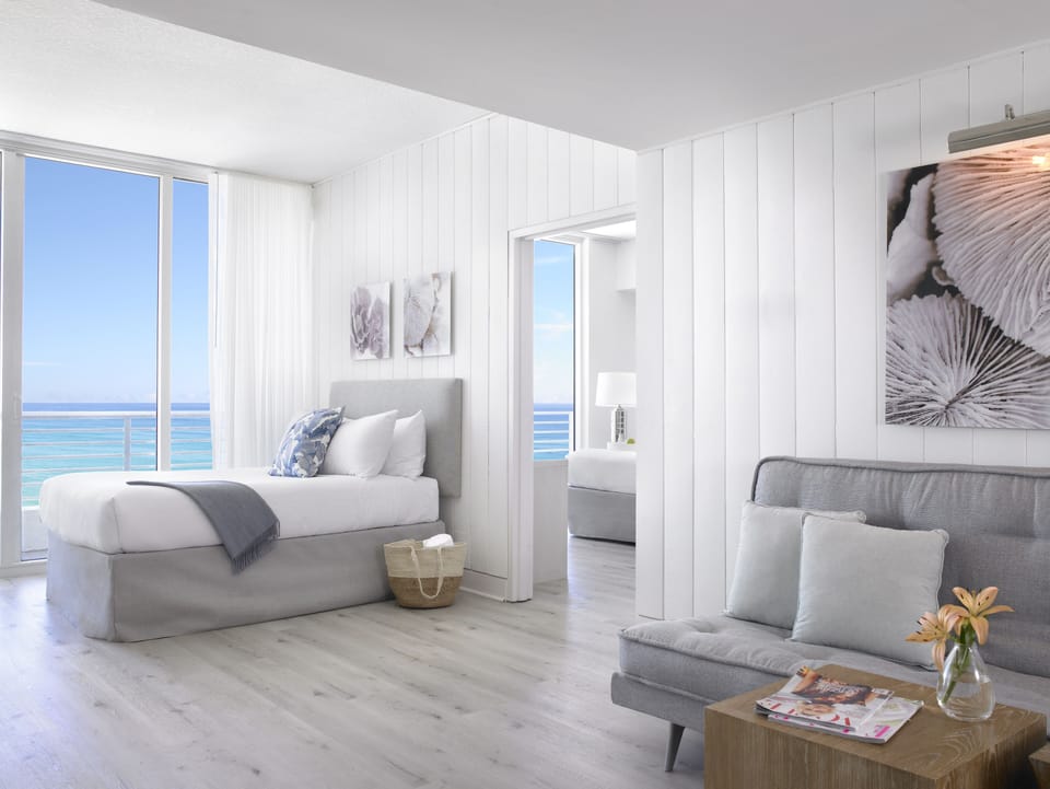 Suite, 2 Bedrooms, Oceanfront | Egyptian cotton sheets, premium bedding, down comforters, minibar