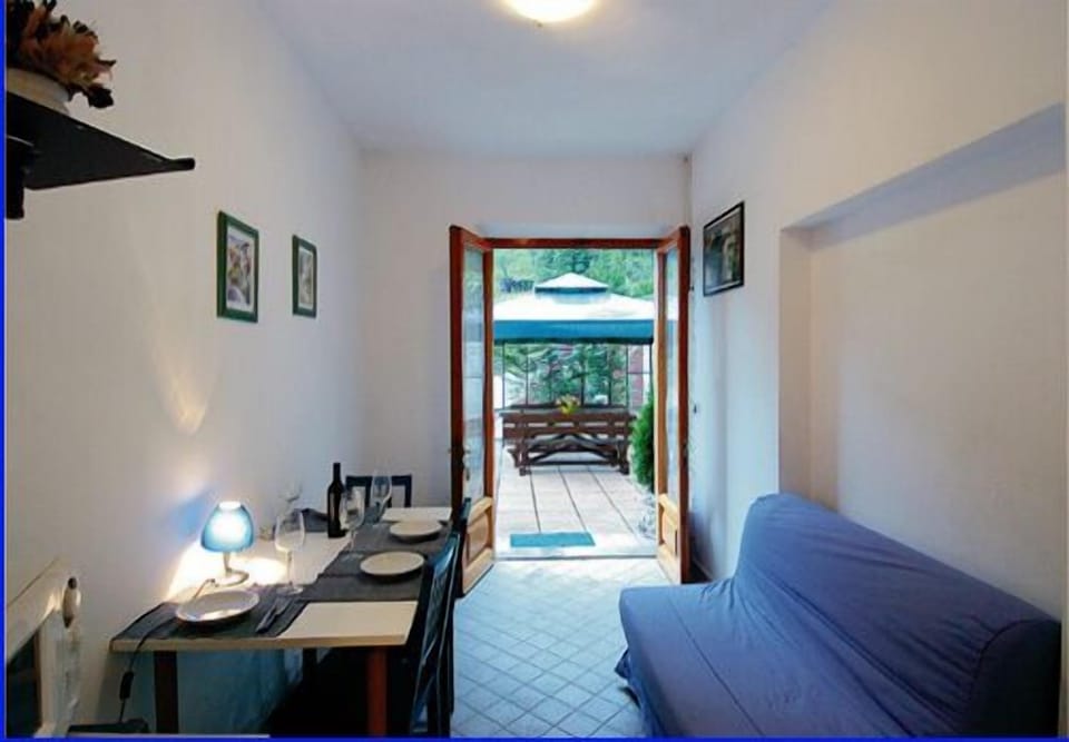 Economy Apartment, 2 Bedrooms, Courtyard Area | Living area | Flat-screen TV