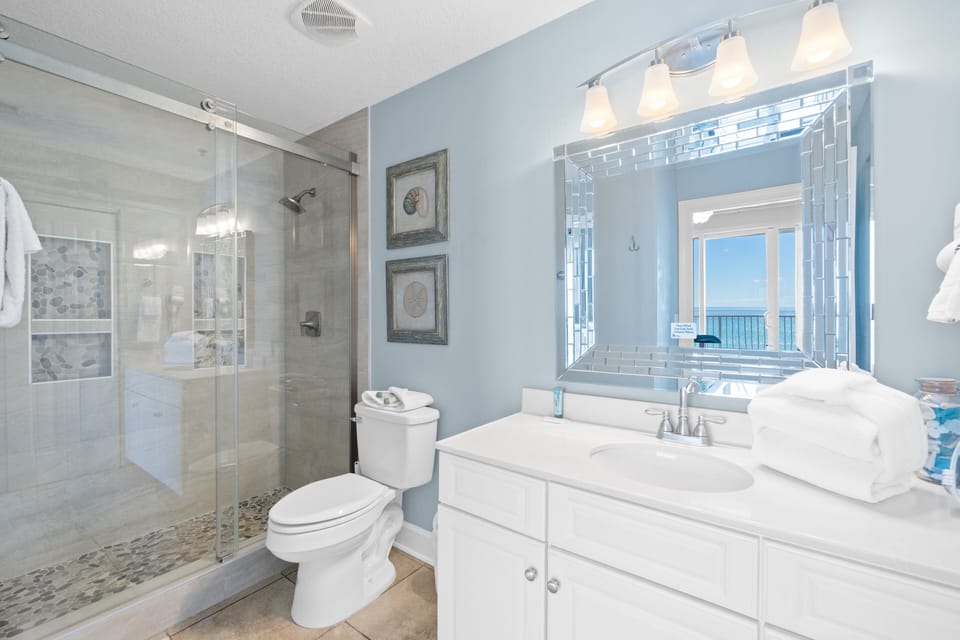 Master Bathroom with Walk-In Tile Shower