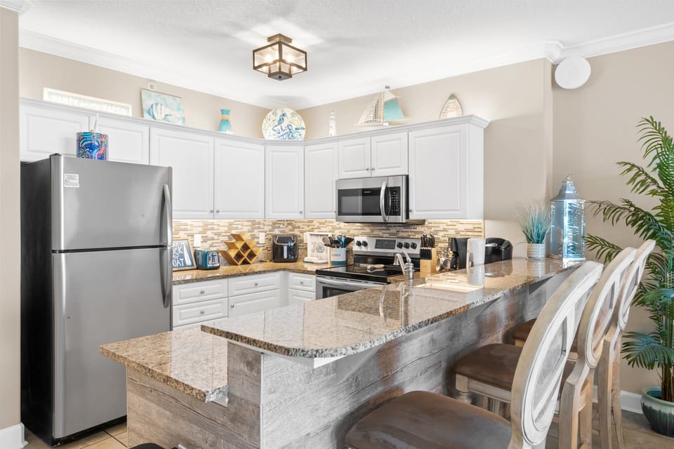 Full Size Kitchen with Bar Seating