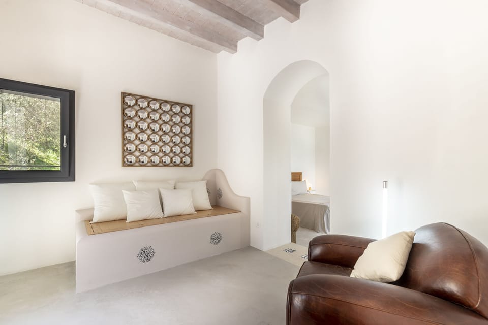 Honeymoon Double Room, Terrace, Garden View | Living area | Flat-screen TV