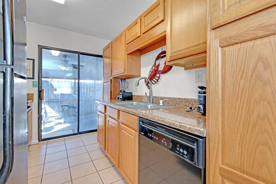 Kitchen Views toward Patio