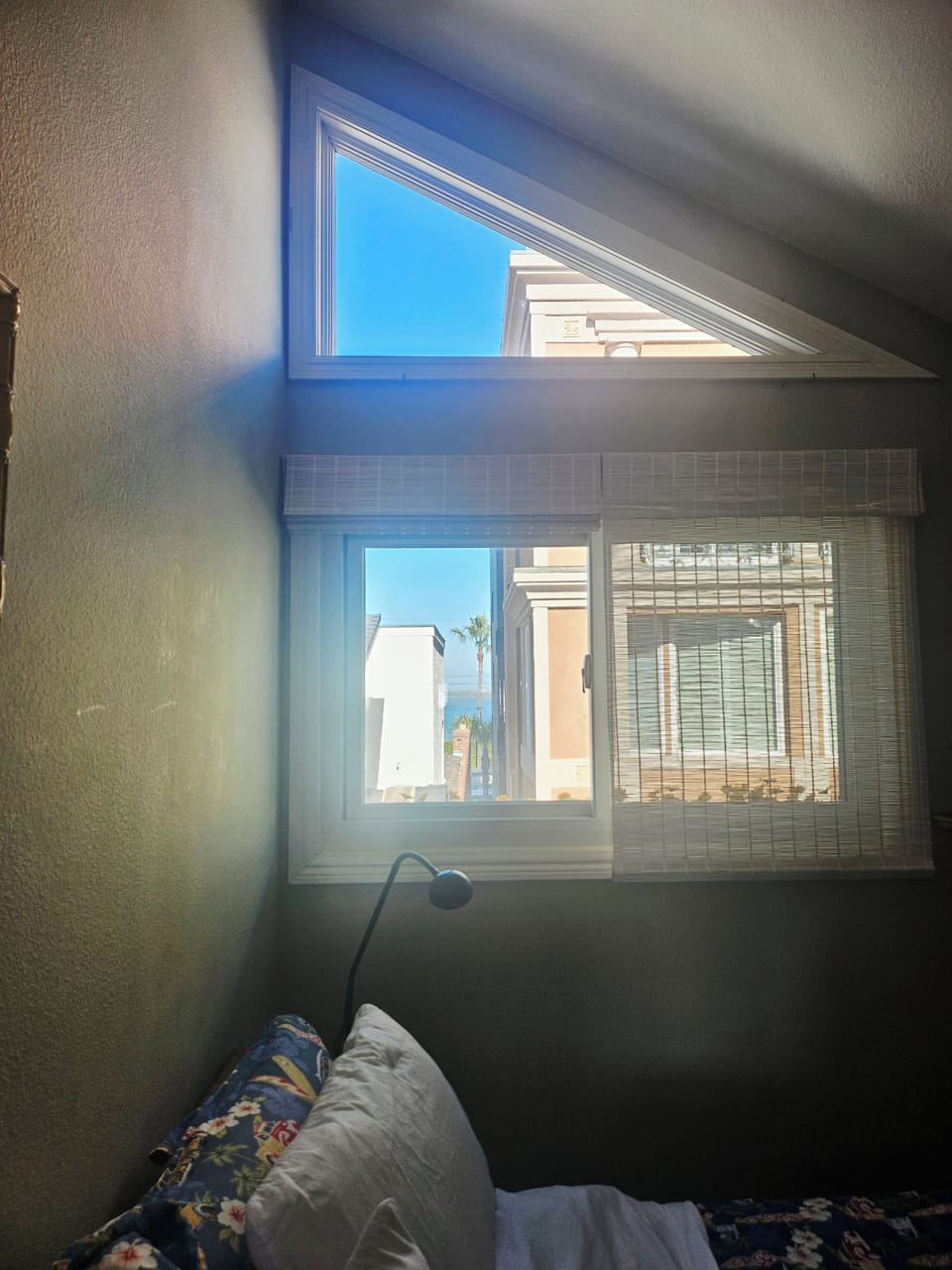 view of back bay from guest bedroom