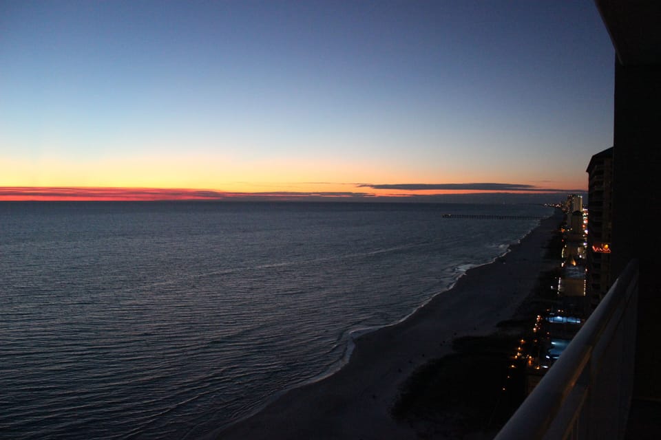 Sunset view looking  west towards Destin. 