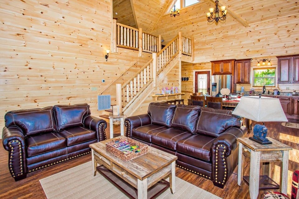 High end leather sofas with a queen sofa sleeper.