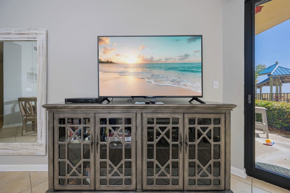 Enjoy cozy family movie nights by streaming your favorite shows on the large TV