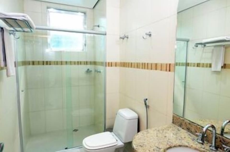 Shower, hair dryer (on request), towels