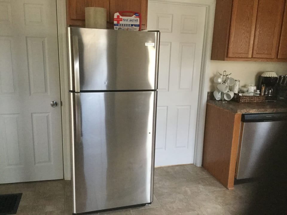 New stainless fridge makes tons of sparkling ice, keeps food and drinks cold