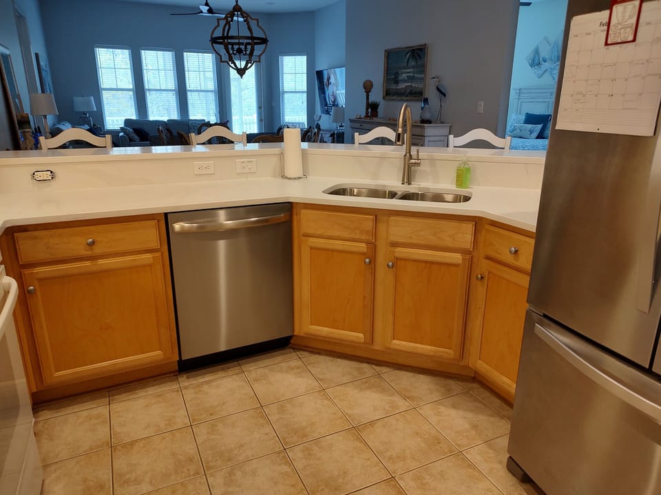 Fully appointed kitchen with full size appliances, dishes, cookware, etc.