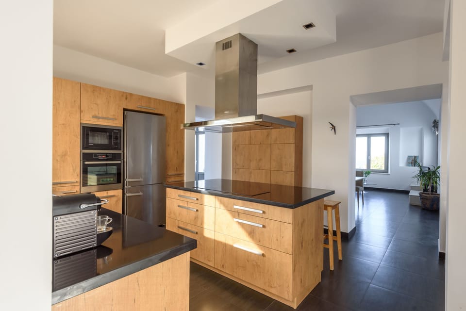 Villa, 4 Bedrooms, Sea View | Private kitchen | Full-size fridge, microwave, oven, stovetop
