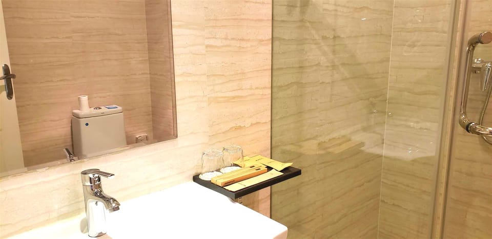 Senior Apartment, 1 Bedroom, City View | Bathroom | Shower, free toiletries, hair dryer, slippers
