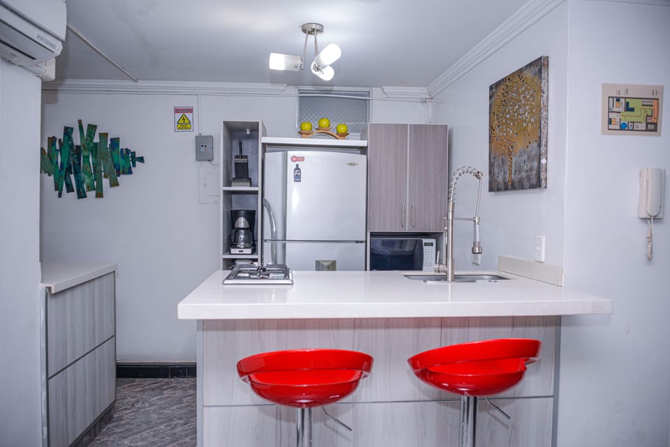 Apartment, 2 Bedrooms | Private kitchen | Full-size fridge, microwave, stovetop, coffee/tea maker