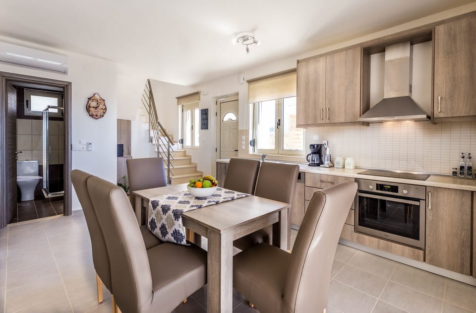 Open-plan fully equipped kitchen